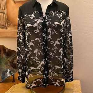 FRENCH CONNECTION Blouse 🖤🤍🖤Pretty 🐴 Horses!